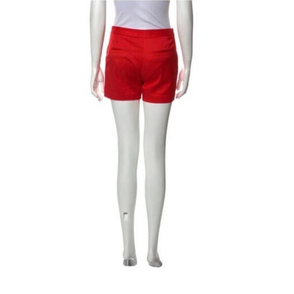 T by ALEXANDER WANG Tailored Mid Rise Red Shorts Women Size XS - Picture 2 of 4